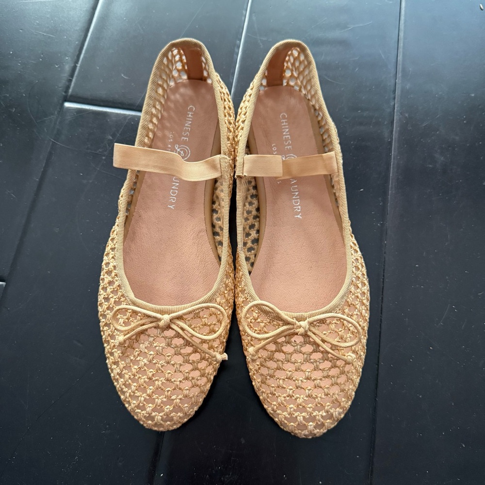 NWOT Chinese Laundry Woven Mesh Ballet Flats